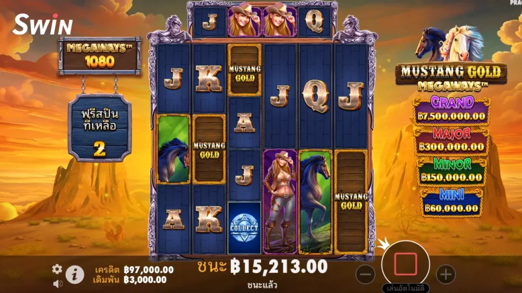 Mustang Gold Megaways Gameplay