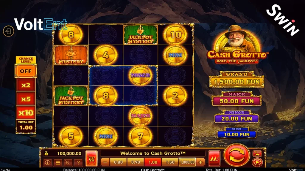 Cash Grotto Hold the Jackpot