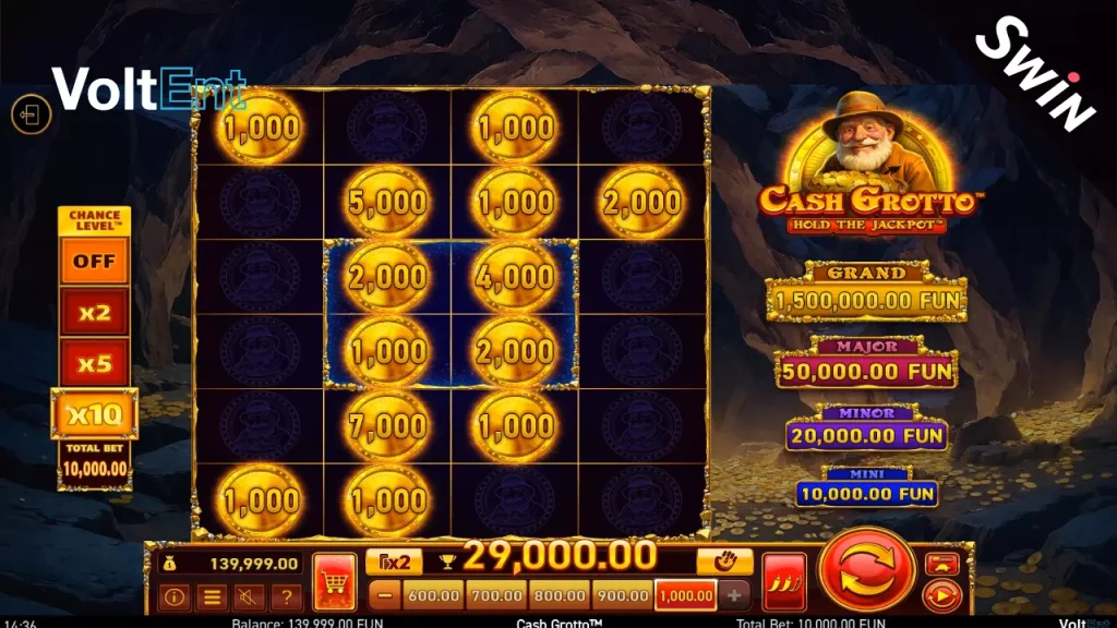 สมัคร Cash Grotto Hold the Jackpot